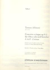 Albinoni, Tomaso: Concerto à cinque d-Moll op.9,2 für Oboe, Streicher und Bc, Violine 1 