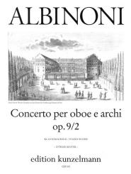 Albinoni, Tomaso: Concerto d-Moll op.9,2 für Oboe und Streichorchester, Klavierauszug  