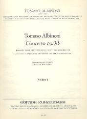 Albinoni, Tomaso: Concerto op.9,3 für 2 Oboen und Streicher, Violine 1 