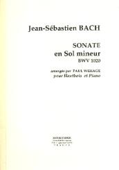 Bach, Johann Sebastian: Sonate en sol mineur BWV1020 pour hautbois et piano 