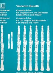 Benatti,  Vincenzo: Concerto F-Dur für Englischhorn und Orchester Ausgabe für, Englischhorn und Klavier 