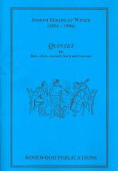 Weber, Joseph Miroslav: Quintet for flute, oboe, clarinet, horn and bassoon, score and parts 