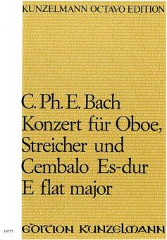 Bach, Carl Philipp Emanuel: Konzert Es-Dur für Oboe, Streicher und Bc, Partitur 