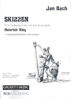 Bach, Jan: Skizzen for flute, oboe, clarinet, horn and bassoon, score 