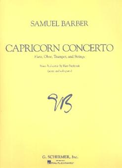 Barber, Samuel: Capricorn concerto  for flute, oboe, trumpet and strings, score and parts 