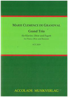 Grandval, Marie Félicie Clémence de Reiset: Grand Trio für Klavier, Oboe und Fagott, Klavierpartitur und Stimmen 