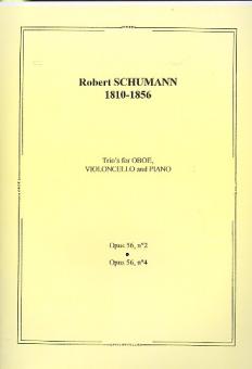 Schumann, Robert: 2 Trios aus op.56 für Oboe, Violoncello und Klavier, Stimmen,  Archivkopie 