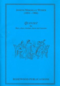 Weber, Joseph Miroslav: Quintet for flute, oboe, clarinet, horn and bassoon, score and parts 